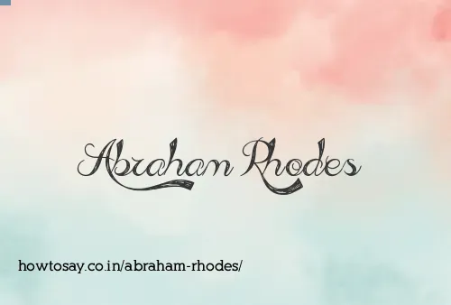 Abraham Rhodes