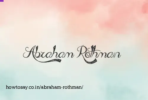 Abraham Rothman