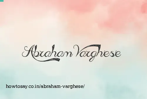 Abraham Varghese