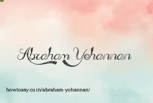 Abraham Yohannan