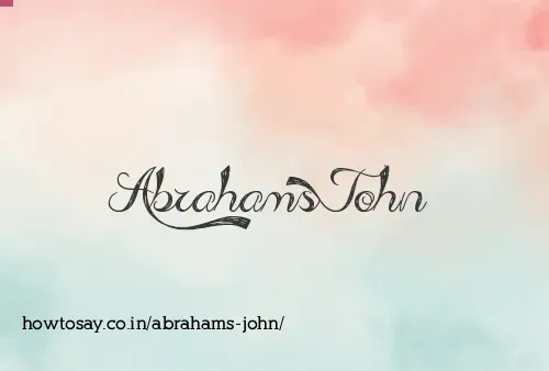 Abrahams John
