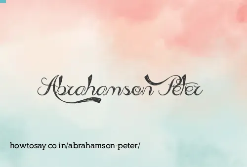 Abrahamson Peter