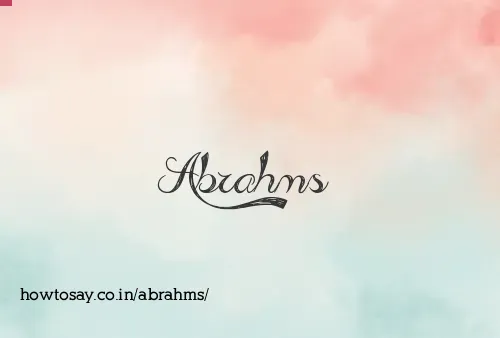 Abrahms