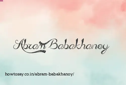 Abram Babakhanoy