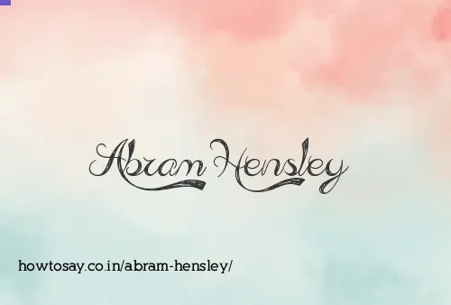 Abram Hensley