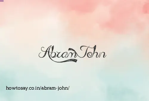 Abram John