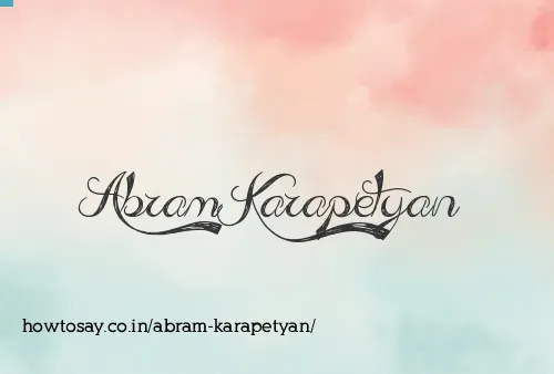 Abram Karapetyan