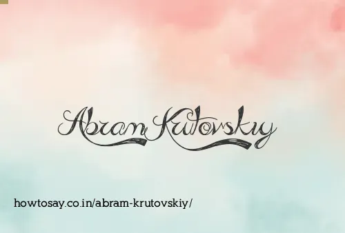 Abram Krutovskiy