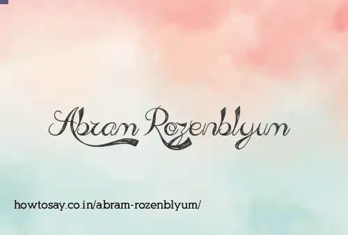 Abram Rozenblyum