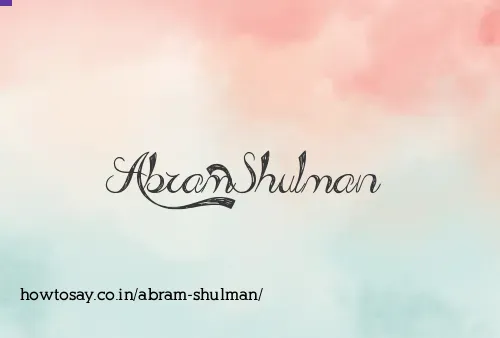 Abram Shulman