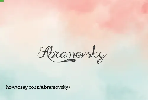Abramovsky