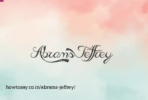 Abrams Jeffrey