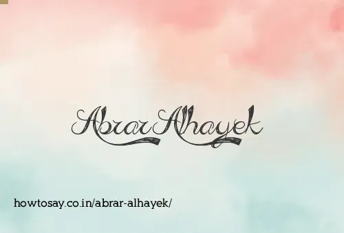 Abrar Alhayek