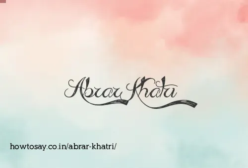 Abrar Khatri