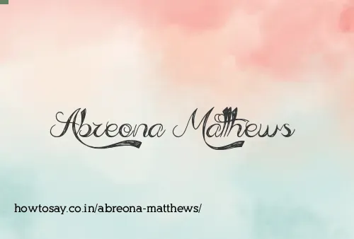 Abreona Matthews