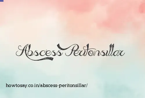 Abscess Peritonsillar