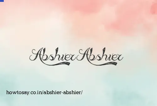 Abshier Abshier