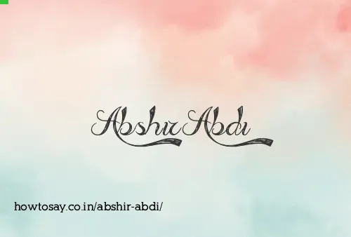 Abshir Abdi