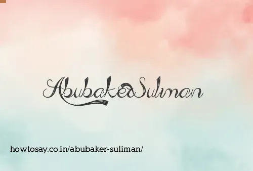 Abubaker Suliman