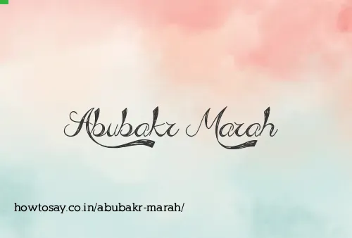 Abubakr Marah