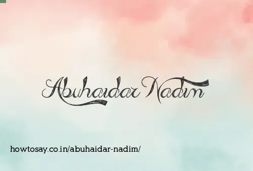 Abuhaidar Nadim