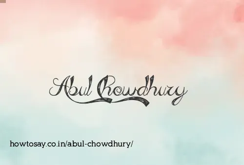 Abul Chowdhury