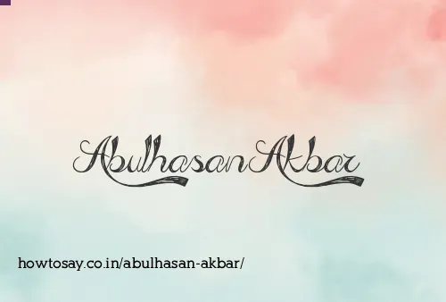 Abulhasan Akbar