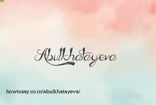 Abulkhatayeva