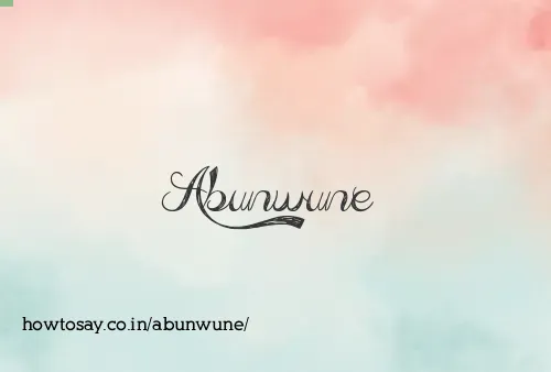 Abunwune