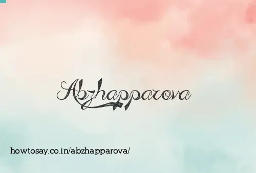 Abzhapparova