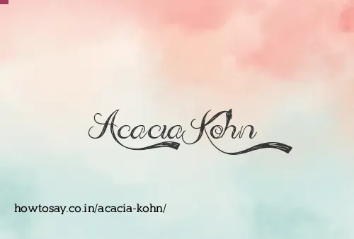 Acacia Kohn