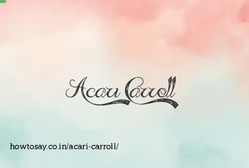 Acari Carroll
