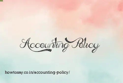 Accounting Policy