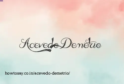 Acevedo Demetrio