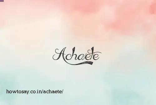 Achaete