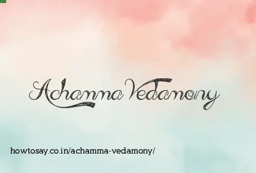 Achamma Vedamony