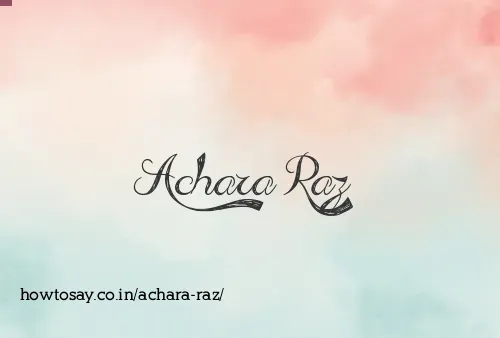 Achara Raz