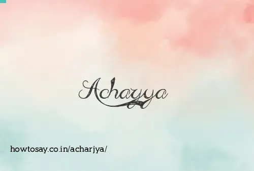 Acharjya