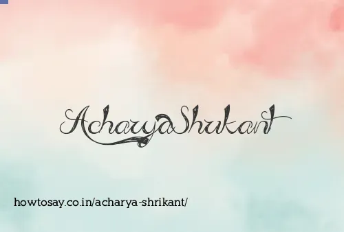 Acharya Shrikant