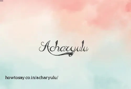 Acharyulu