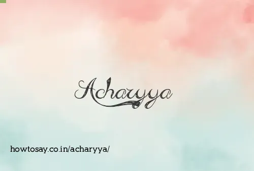 Acharyya