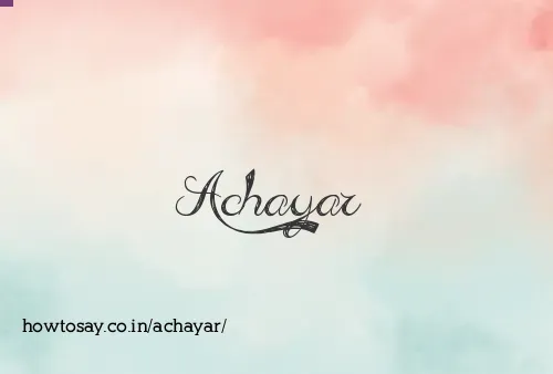 Achayar