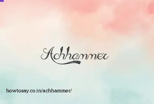 Achhammer