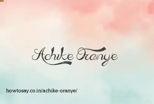 Achike Oranye