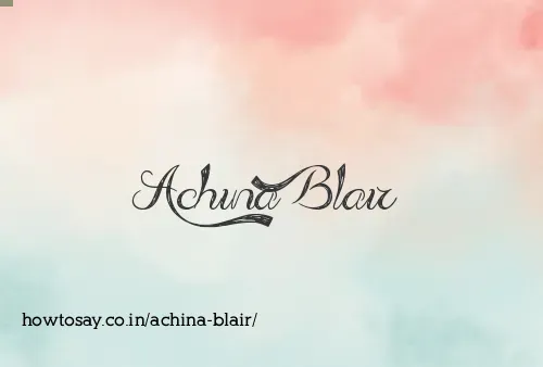Achina Blair