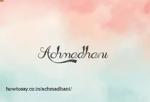 Achmadhani