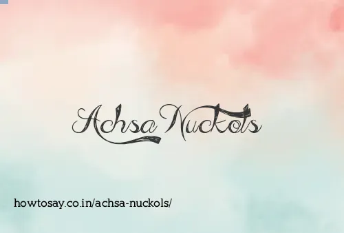 Achsa Nuckols