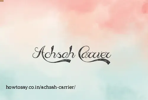 Achsah Carrier