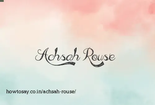 Achsah Rouse