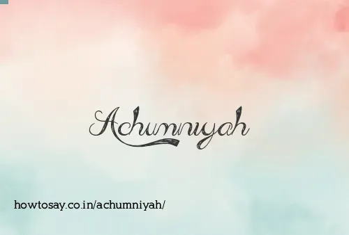 Achumniyah